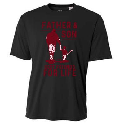 Father And Son Best Friends For Life Baseball Player Dad Son Cooling Performance Crew T-Shirt