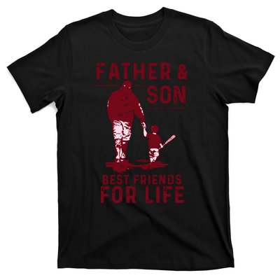 Father And Son Best Friends For Life Baseball Player Dad Son T-Shirt