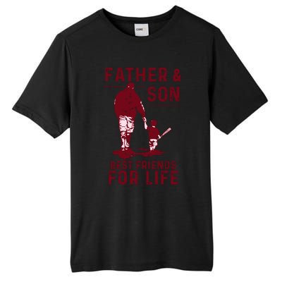 Father And Son Best Friends For Life Baseball Player Dad Son Tall Fusion ChromaSoft Performance T-Shirt