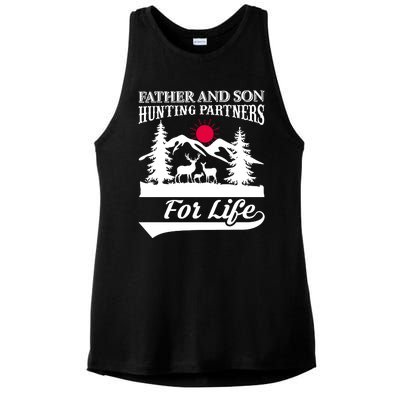 Father And Son Hunting Partners For Life Ladies PosiCharge Tri-Blend Wicking Tank