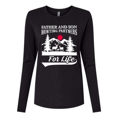 Father And Son Hunting Partners For Life Womens Cotton Relaxed Long Sleeve T-Shirt