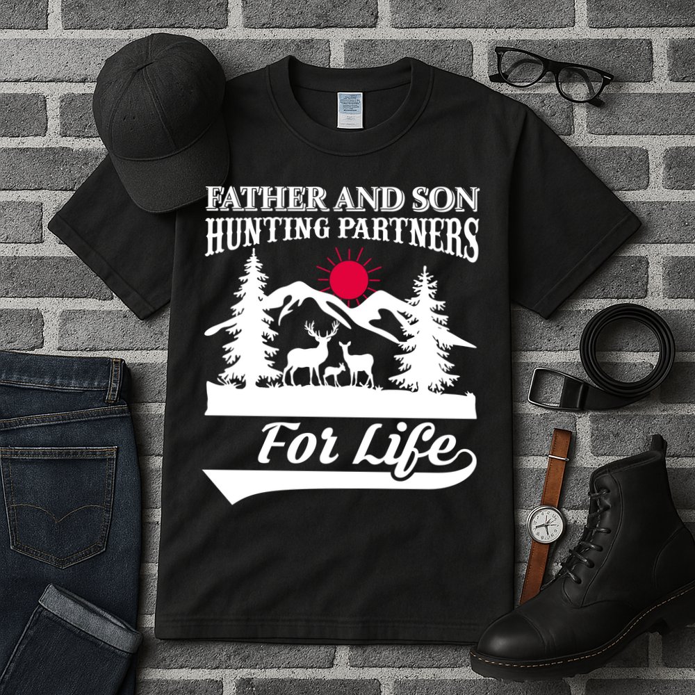 Father And Son Hunting Partners For Life Tall T-Shirt