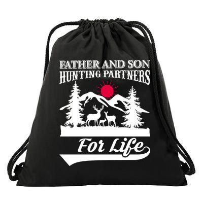 Father And Son Hunting Partners For Life Drawstring Bag