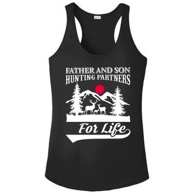 Father And Son Hunting Partners For Life Ladies PosiCharge Competitor Racerback Tank