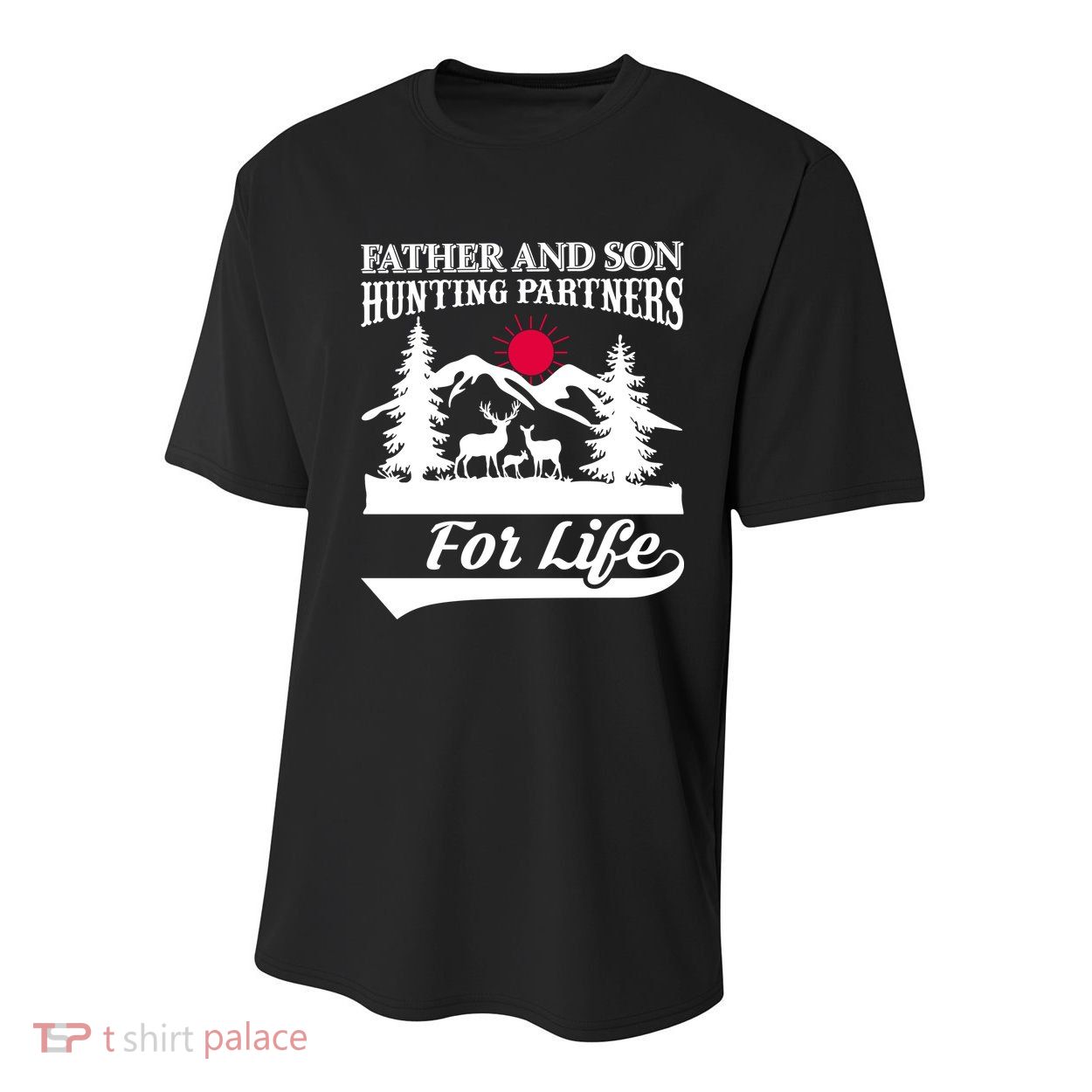 Father And Son Hunting Partners For Life Youth Performance Sprint T-Shirt