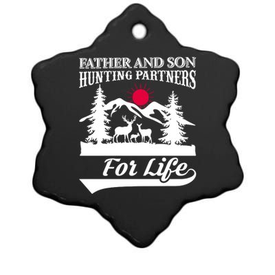 Father And Son Hunting Partners For Life Ceramic Star Ornament