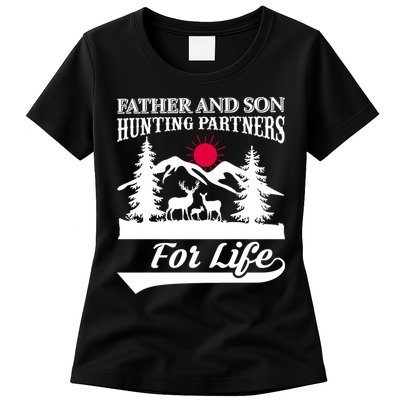 Father And Son Hunting Partners For Life Womens T-Shirt