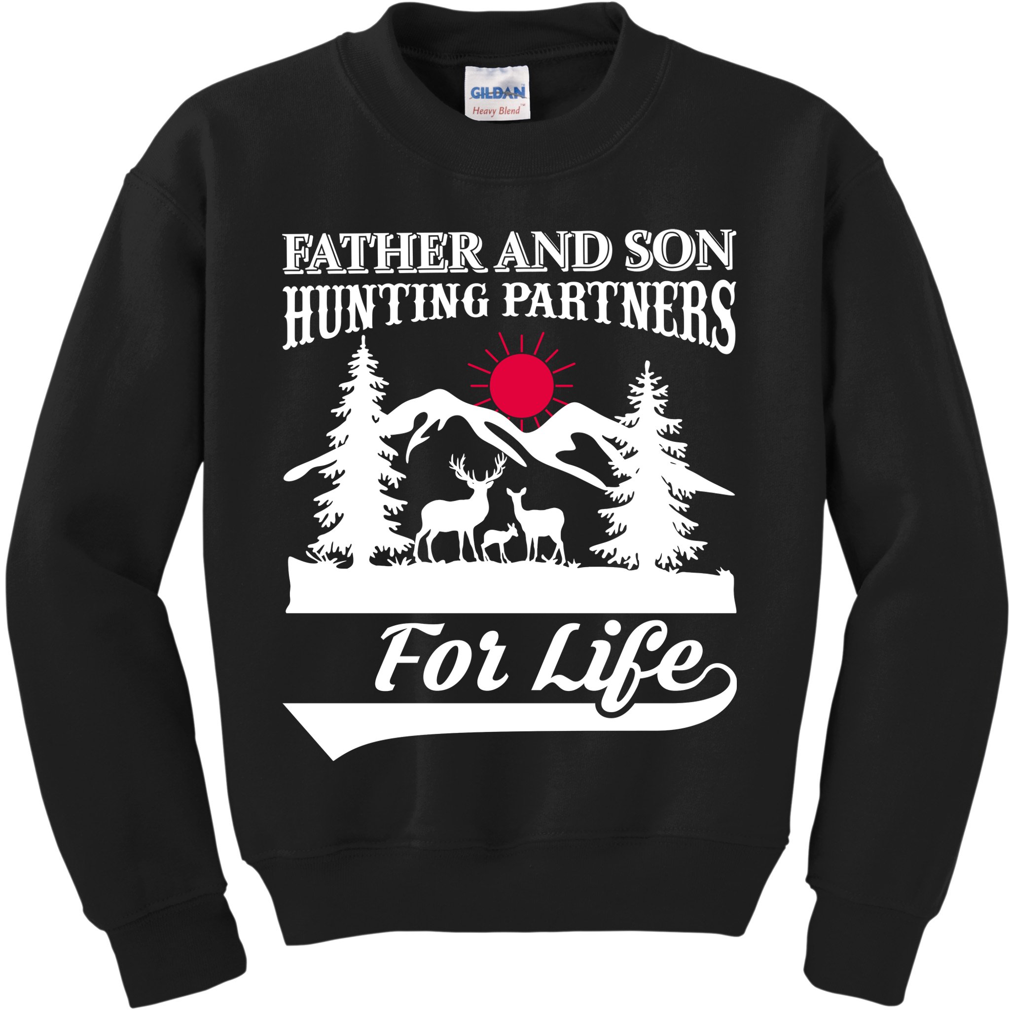Father And Son Hunting Partners For Life Kids Sweatshirt