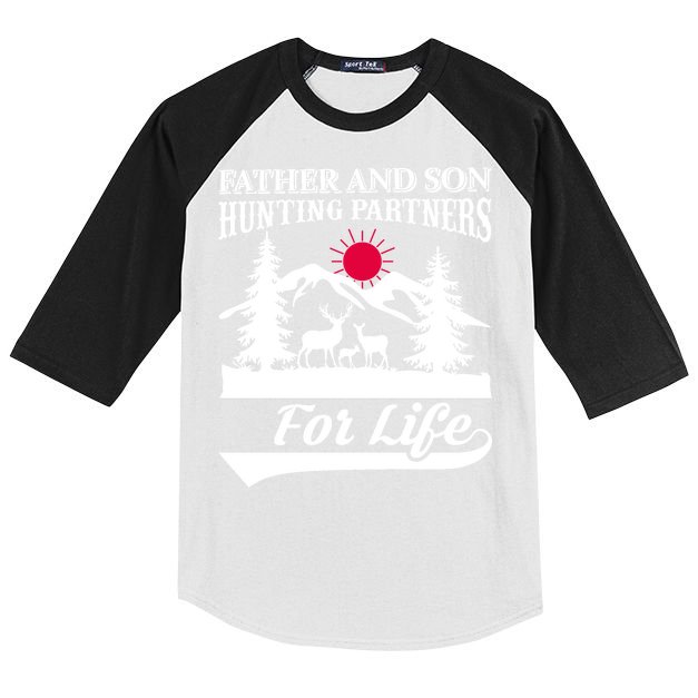 Father And Son Hunting Partners For Life Kids Colorblock Raglan Jersey