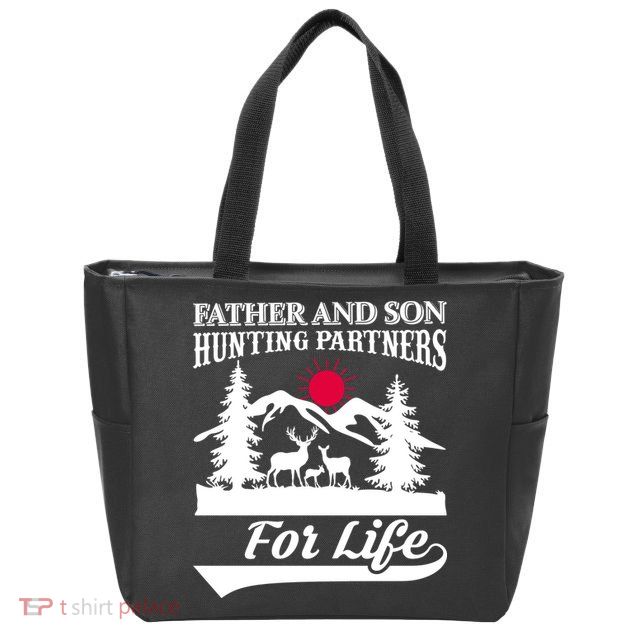 Father And Son Hunting Partners For Life Zip Tote Bag
