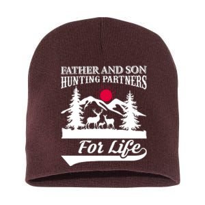 Father And Son Hunting Partners For Life Short Acrylic Beanie