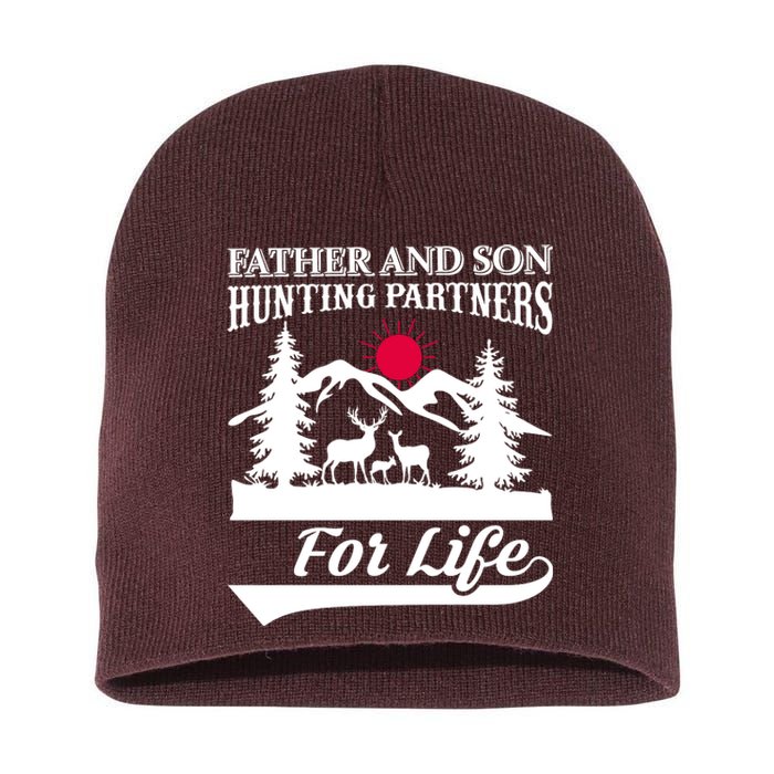 Father And Son Hunting Partners For Life Short Acrylic Beanie