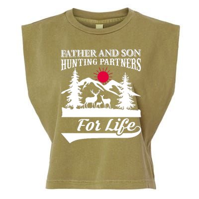 Father And Son Hunting Partners For Life Garment-Dyed Women's Muscle Tee