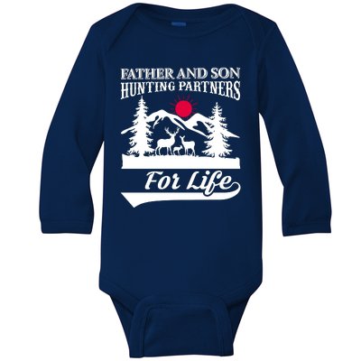 Father And Son Hunting Partners For Life Baby Long Sleeve Bodysuit