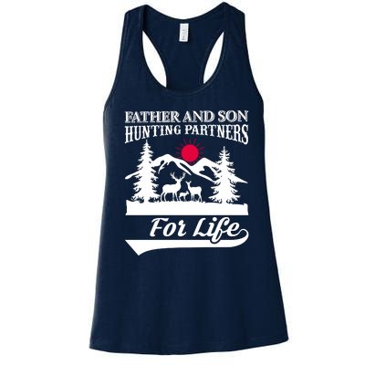 Father And Son Hunting Partners For Life Women's Racerback Tank