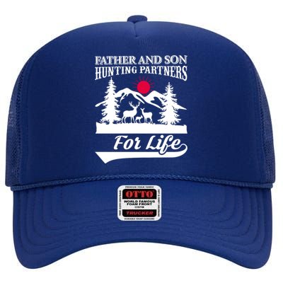 Father And Son Hunting Partners For Life High Crown Mesh Back Trucker Hat