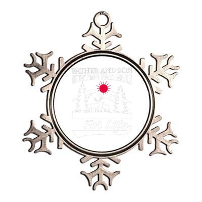 Father And Son Hunting Partners For Life Metallic Star Ornament