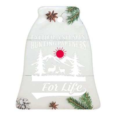 Father And Son Hunting Partners For Life Ceramic Bell Ornament