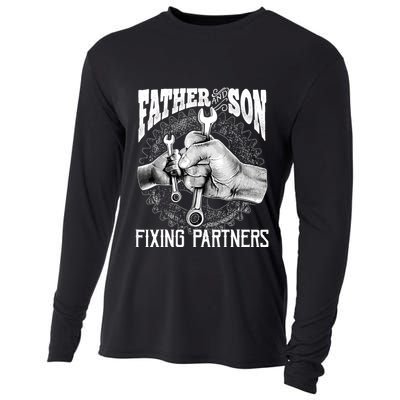 Father And Son Mechanic Mechanic FatherS Day Gift Cooling Performance Long Sleeve Crew