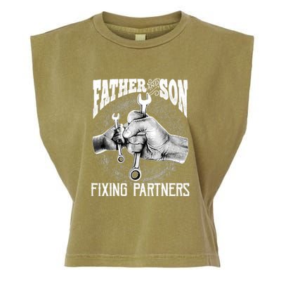 Father And Son Mechanic Mechanic FatherS Day Gift Garment-Dyed Women's Muscle Tee
