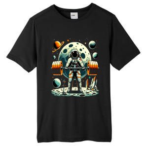 Funny Astronaut Space Weightlifting Fitness Gym Workout Gift Tall Fusion ChromaSoft Performance T-Shirt