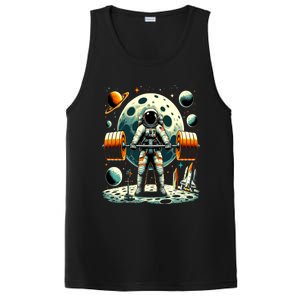 Funny Astronaut Space Weightlifting Fitness Gym Workout Gift PosiCharge Competitor Tank