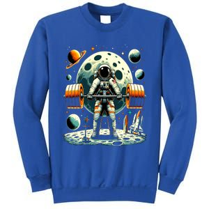 Funny Astronaut Space Weightlifting Fitness Gym Workout Gift Sweatshirt