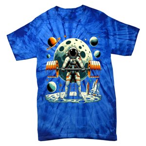 Funny Astronaut Space Weightlifting Fitness Gym Workout Gift Tie-Dye T-Shirt