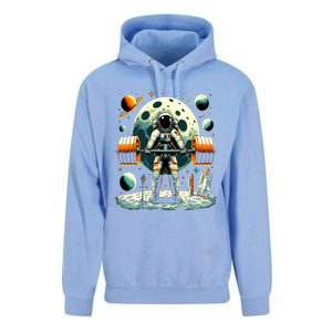 Funny Astronaut Space Weightlifting Fitness Gym Workout Gift Unisex Surf Hoodie