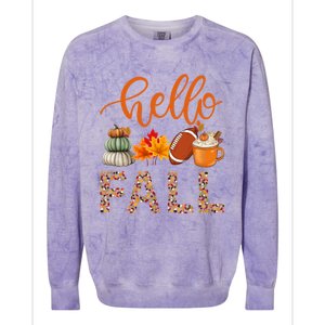 Fall Autumn Seasonal Wear Tis The Season Hello Fall Gift Colorblast Crewneck Sweatshirt