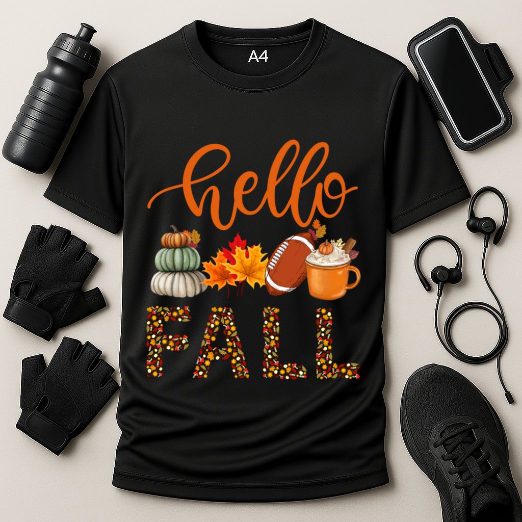 Fall Autumn Seasonal Wear Tis The Season Hello Fall Gift Cooling Performance Crew T-Shirt