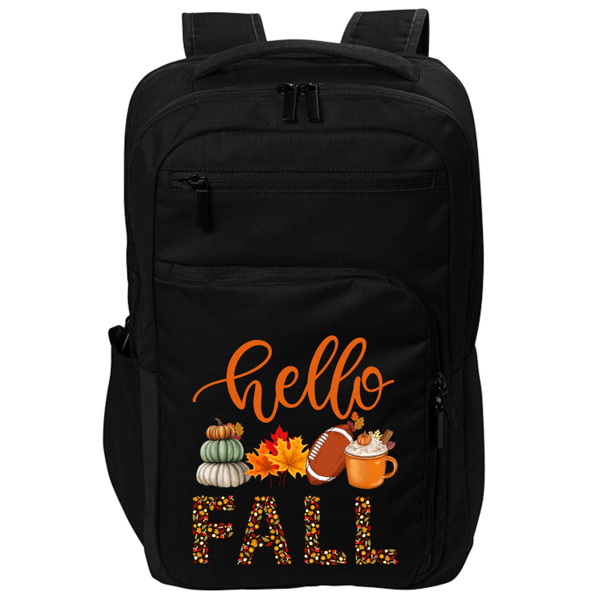 Fall Autumn Seasonal Wear Tis The Season Hello Fall Gift Impact Tech Backpack