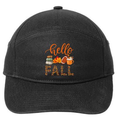 Fall Autumn Seasonal Wear Tis The Season Hello Fall Gift 7-Panel Snapback Hat