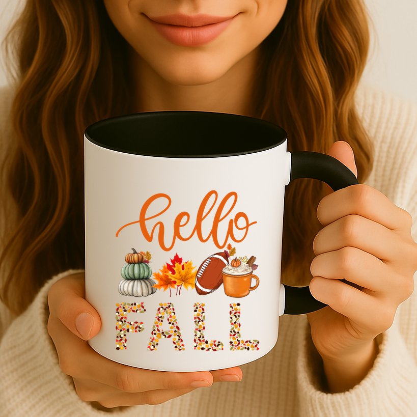 Fall Autumn Seasonal Wear Tis The Season Hello Fall Gift Mug