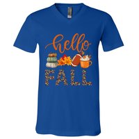 Fall Autumn Seasonal Wear Tis The Season Hello Fall Gift V-Neck T-Shirt