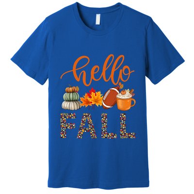 Fall Autumn Seasonal Wear Tis The Season Hello Fall Gift Premium T-Shirt