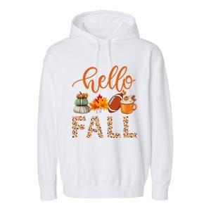 Fall Autumn Seasonal Wear Tis The Season Hello Fall Gift Garment-Dyed Fleece Hoodie