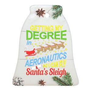 Funny Aeronautics Student Christmas Ceramic Bell Ornament