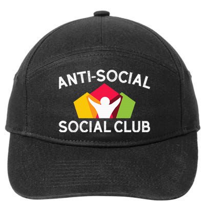 Funny Antisocial Social Club 7-Panel Snapback Hat