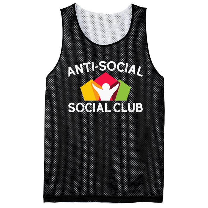 Funny Antisocial Social Club Mesh Reversible Basketball Jersey Tank