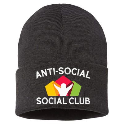 Funny Antisocial Social Club Sustainable Knit Beanie