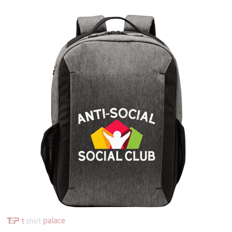 Funny Antisocial Social Club Vector Backpack