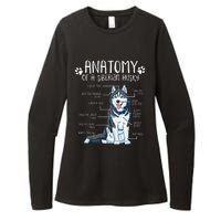 Funny Anatomy Siberian Husky Dog Lover Womens CVC Long Sleeve Shirt