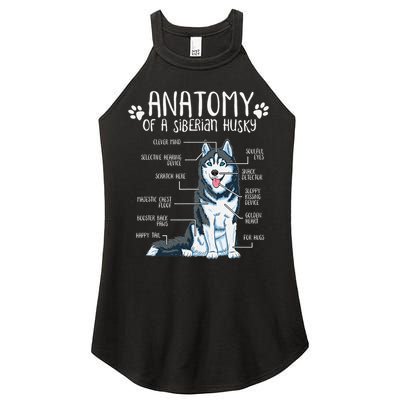 Funny Anatomy Siberian Husky Dog Lover Women's Perfect Tri Rocker Tank