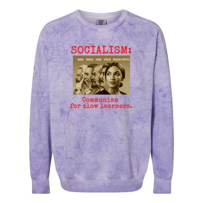 Funny Anti Socialist Conservative Colorblast Crewneck Sweatshirt