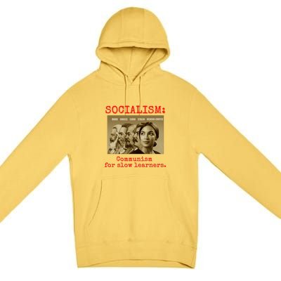 Funny Anti Socialist Conservative Premium Pullover Hoodie