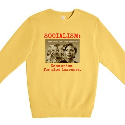 Funny Anti Socialist Conservative Premium Crewneck Sweatshirt