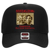 Funny Anti Socialist Conservative High Crown Mesh Back Trucker Hat