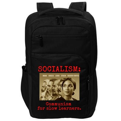 Funny Anti Socialist Conservative Impact Tech Backpack