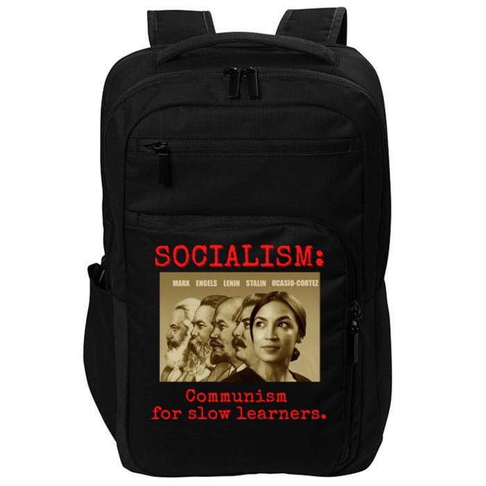 Funny Anti Socialist Conservative Impact Tech Backpack